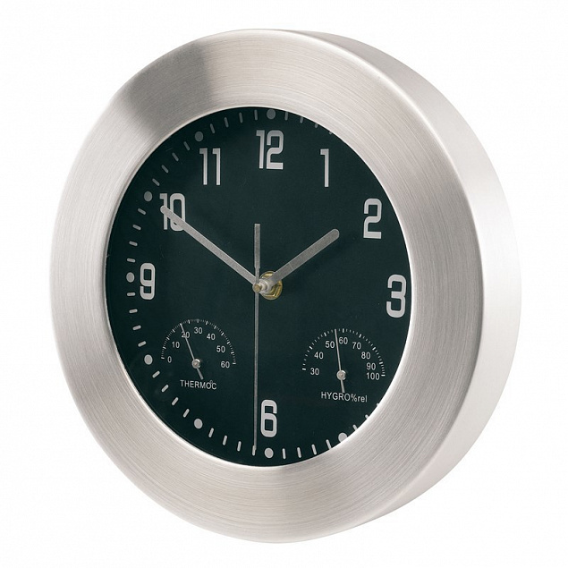 Настенные алюминивые часы JUPITER, серебряный с логотипом в Белгороде заказать по выгодной цене в кибермаркете AvroraStore