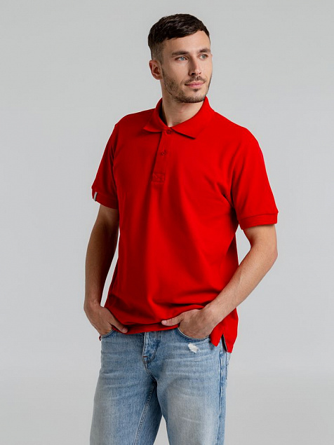Рубашка поло мужская Virma Premium, красная с логотипом в Белгороде заказать по выгодной цене в кибермаркете AvroraStore