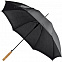 Зонт-трость Lido, черный с логотипом в Белгороде заказать по выгодной цене в кибермаркете AvroraStore