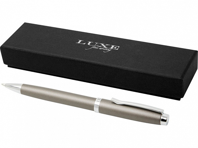Шариковая ручка металлическая Vivace, серебристый матовый с логотипом в Белгороде заказать по выгодной цене в кибермаркете AvroraStore