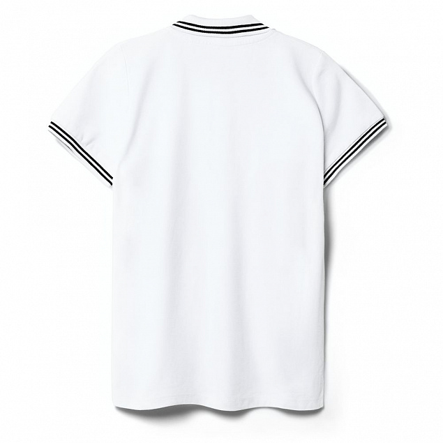 Рубашка поло женская Virma Stripes Lady, белая с логотипом в Белгороде заказать по выгодной цене в кибермаркете AvroraStore