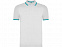 Рубашка поло Montreal мужская, белый/бирюзовый с логотипом в Белгороде заказать по выгодной цене в кибермаркете AvroraStore