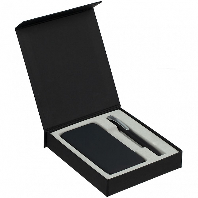 Коробка Rapture для аккумулятора 10000 мАч и ручки, черная с логотипом в Белгороде заказать по выгодной цене в кибермаркете AvroraStore