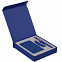 Коробка Latern для аккумулятора 5000 мАч, флешки и ручки, синяя с логотипом в Белгороде заказать по выгодной цене в кибермаркете AvroraStore
