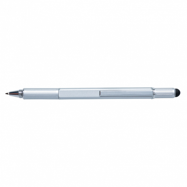 Многофункциональная ручка 5 в 1, серебряный с логотипом в Белгороде заказать по выгодной цене в кибермаркете AvroraStore