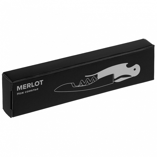 Нож сомелье Merlot, черный с логотипом в Белгороде заказать по выгодной цене в кибермаркете AvroraStore