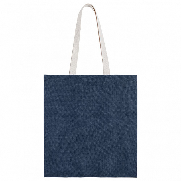 Холщовая сумка на плечо Juhu, синяя с логотипом в Белгороде заказать по выгодной цене в кибермаркете AvroraStore