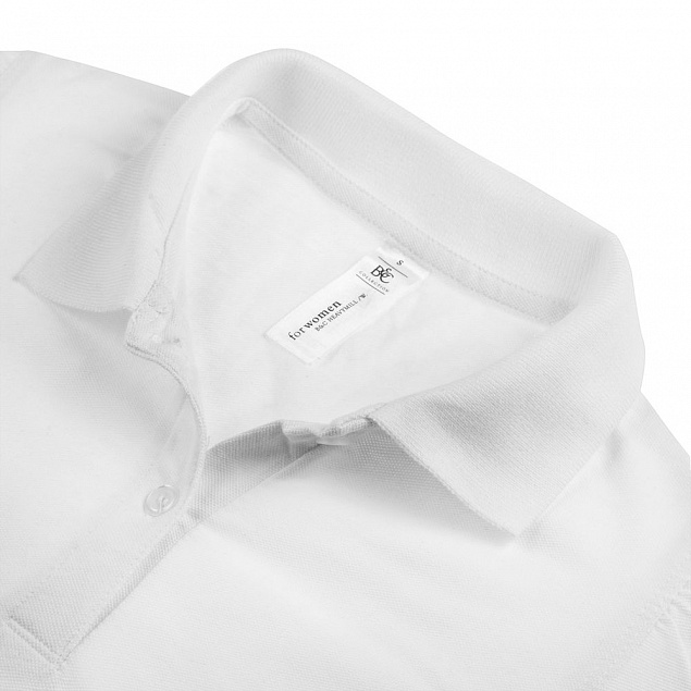 Рубашка поло женская Heavymill белая с логотипом в Белгороде заказать по выгодной цене в кибермаркете AvroraStore