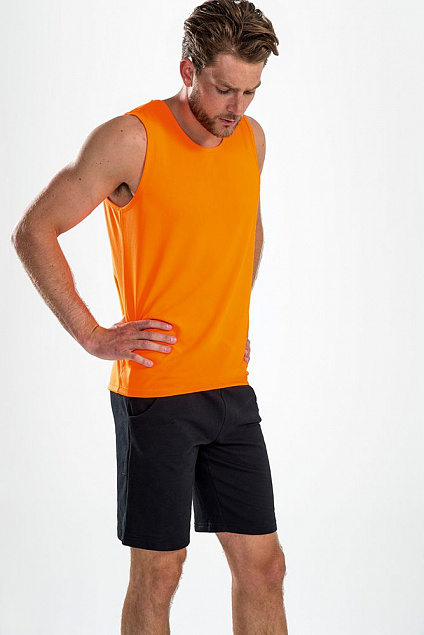 Майка мужская Sporty TT Men, оранжевый неон с логотипом в Белгороде заказать по выгодной цене в кибермаркете AvroraStore
