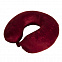Подушка дорожная  "SOFT"; memory foam, микрофибра, красный с логотипом в Белгороде заказать по выгодной цене в кибермаркете AvroraStore
