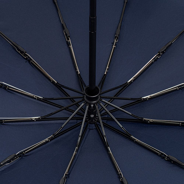 Зонт складной Fiber Magic Major, темно-синий с логотипом в Белгороде заказать по выгодной цене в кибермаркете AvroraStore