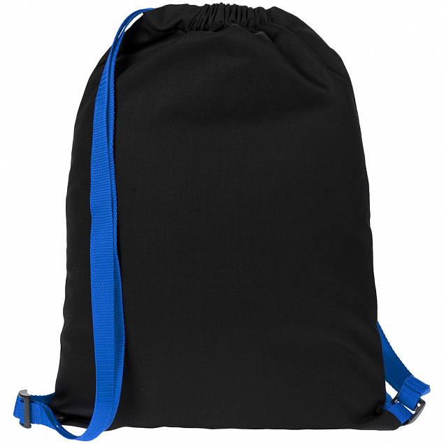 Рюкзак Nock, черный с синей стропой с логотипом в Белгороде заказать по выгодной цене в кибермаркете AvroraStore