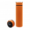 Термос Reactor софт-тач с датчиком температуры (оранжевый) с логотипом в Белгороде заказать по выгодной цене в кибермаркете AvroraStore