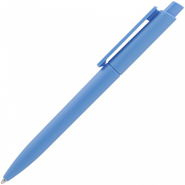 Ручка шариковая Crest, голубая с логотипом в Белгороде заказать по выгодной цене в кибермаркете AvroraStore