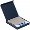 Коробка Memoria под ежедневник, аккумулятор и ручку, синяя с логотипом в Белгороде заказать по выгодной цене в кибермаркете AvroraStore