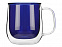Цветная кружка Ubud с двойными стенками, синий с логотипом в Белгороде заказать по выгодной цене в кибермаркете AvroraStore