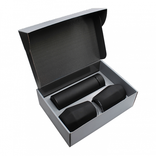 Набор Hot Box E2 софт-тач EDGE CO12s grey (черный) с логотипом в Белгороде заказать по выгодной цене в кибермаркете AvroraStore