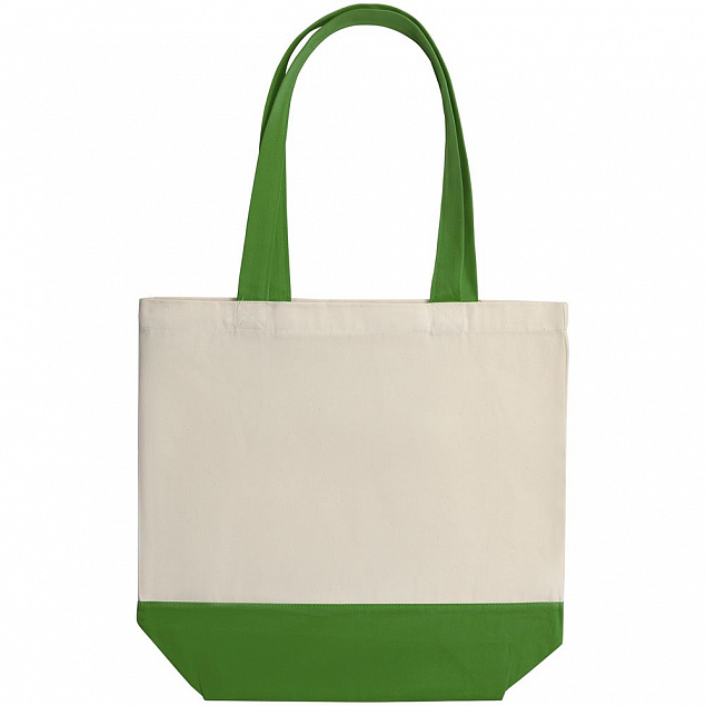 Холщовая сумка Shopaholic, ярко-зеленая с логотипом в Белгороде заказать по выгодной цене в кибермаркете AvroraStore
