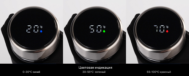 Заварочный термос "Остин" 320 мл с индикацией температуры, в чехле с логотипом в Белгороде заказать по выгодной цене в кибермаркете AvroraStore