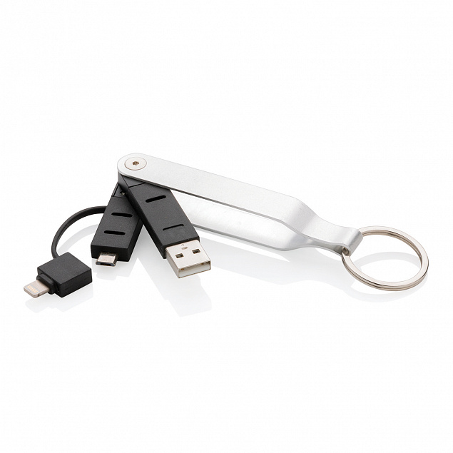 USB-кабель MFi 2 в 1 с логотипом в Белгороде заказать по выгодной цене в кибермаркете AvroraStore