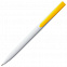 Ручка шариковая Pin, белая с желтым с логотипом в Белгороде заказать по выгодной цене в кибермаркете AvroraStore