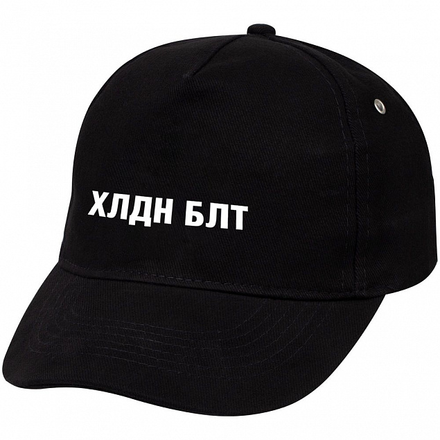 Бейсболка «Холодно на болотах», черная с логотипом в Белгороде заказать по выгодной цене в кибермаркете AvroraStore