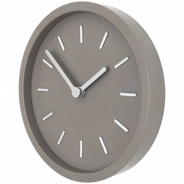 Часы настенные Bronco Sophie, серо-бежевые с логотипом в Белгороде заказать по выгодной цене в кибермаркете AvroraStore