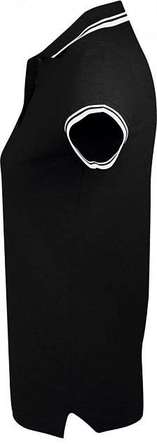 Рубашка поло женская PASADENA WOMEN 200 с контрастной отделкой, серый меланж c оранжевым с логотипом в Белгороде заказать по выгодной цене в кибермаркете AvroraStore