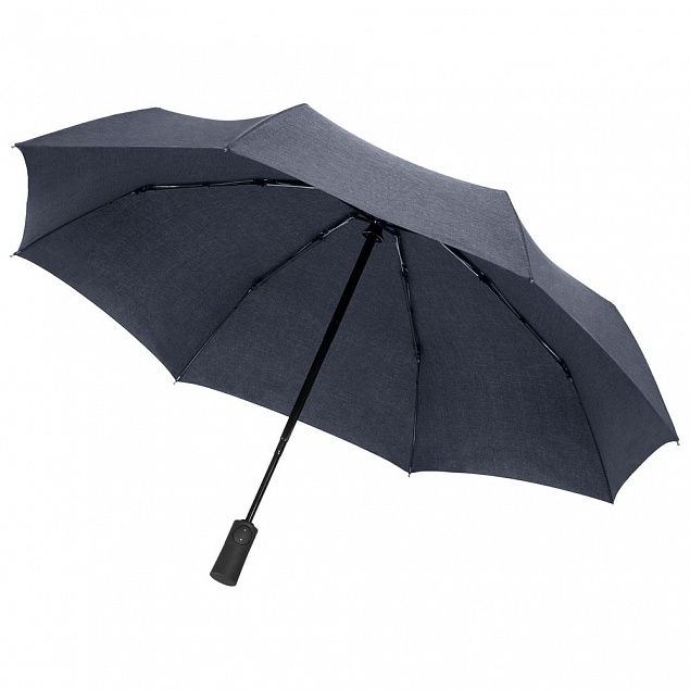 Складной зонт rainVestment, темно-синий меланж с логотипом в Белгороде заказать по выгодной цене в кибермаркете AvroraStore
