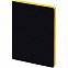 Ежедневник Slip, недатированный, черный с желтым с логотипом в Белгороде заказать по выгодной цене в кибермаркете AvroraStore
