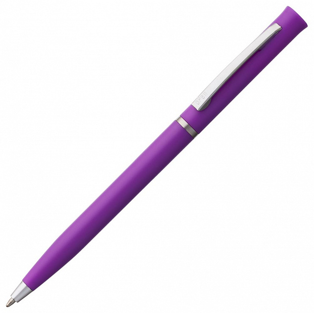 Ручка шариковая Euro Chrome,фиолетовая с логотипом в Белгороде заказать по выгодной цене в кибермаркете AvroraStore