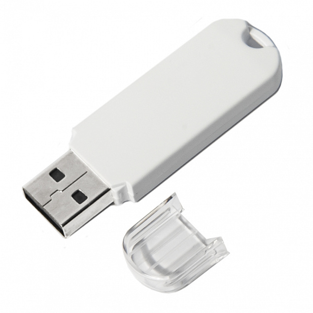 USB flash-карта UNIVERSAL (8Гб), белая, 5,8х1,7х0,6 см, пластик с логотипом в Белгороде заказать по выгодной цене в кибермаркете AvroraStore