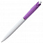 Ручка шариковая Bento, белая с фиолетовым с логотипом в Белгороде заказать по выгодной цене в кибермаркете AvroraStore