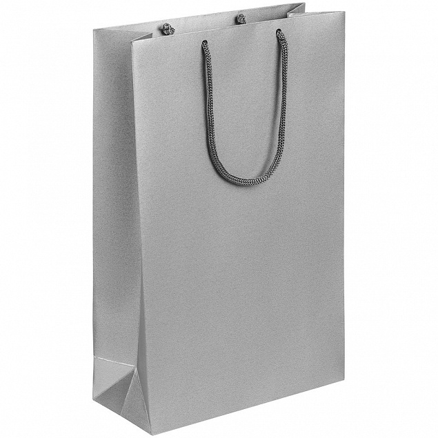 Пакет бумажный «Блеск», средний, серебристый с логотипом в Белгороде заказать по выгодной цене в кибермаркете AvroraStore