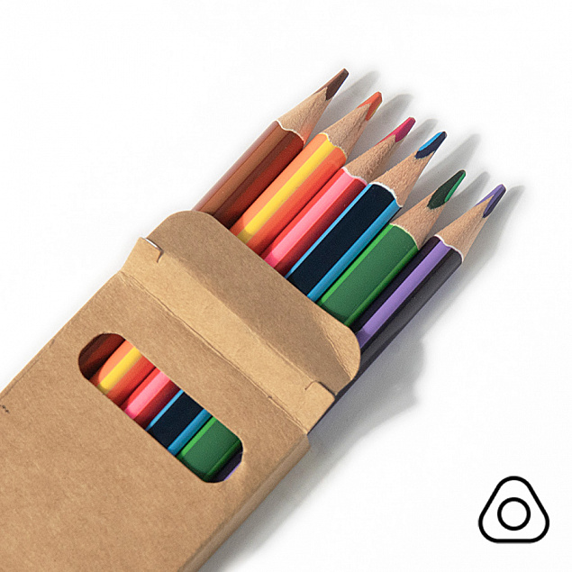 Набор цветных карандашей двухцветных MERIDIAN, 6шт./12 цветов с логотипом в Белгороде заказать по выгодной цене в кибермаркете AvroraStore