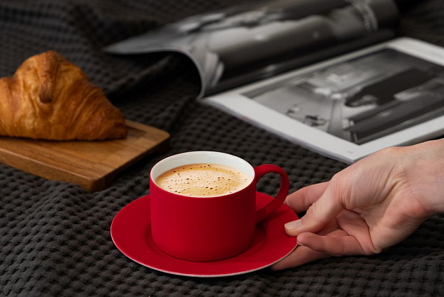 Набор для чая на 2 персоны Best Morning, красный с логотипом в Белгороде заказать по выгодной цене в кибермаркете AvroraStore
