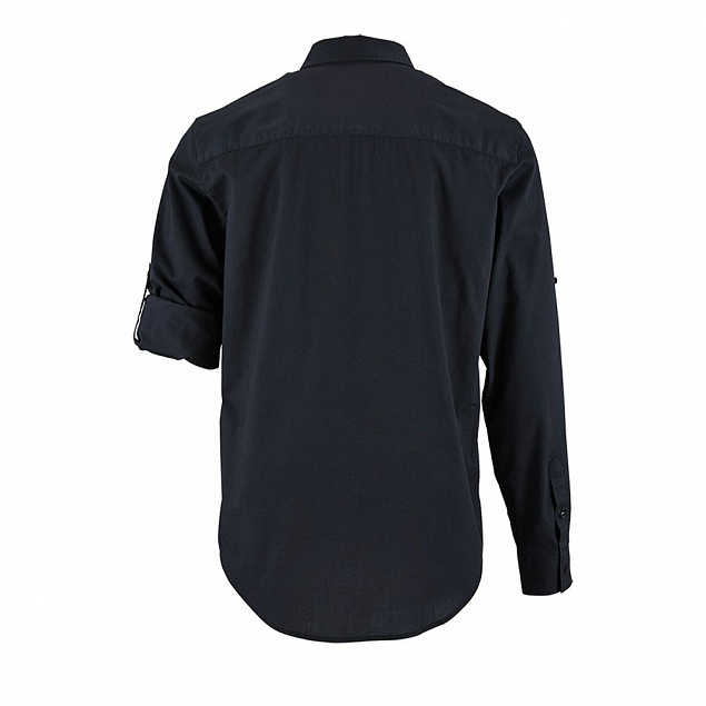 Рубашка мужская BURMA MEN, темно-синяя с логотипом в Белгороде заказать по выгодной цене в кибермаркете AvroraStore