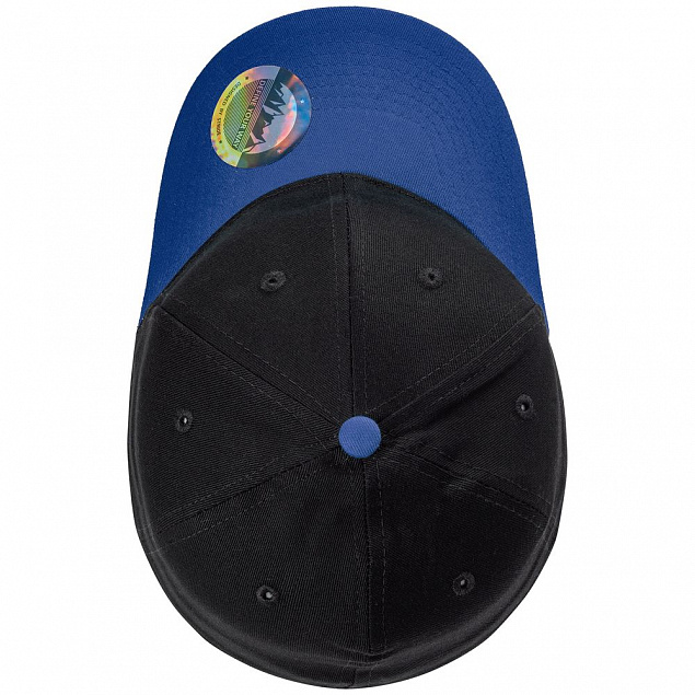 Бейсболка Ben Loyal, черная с синим с логотипом в Белгороде заказать по выгодной цене в кибермаркете AvroraStore