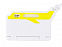 Бирка для багажа Hop, белый/желтый с логотипом в Белгороде заказать по выгодной цене в кибермаркете AvroraStore