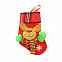 Сапожок подарочный новогодний №2 (олень красный), красный с логотипом в Белгороде заказать по выгодной цене в кибермаркете AvroraStore