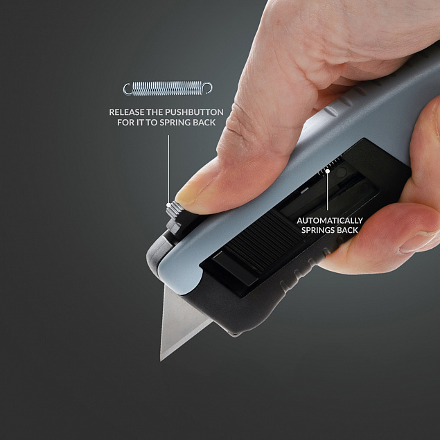Безопасный строительный нож из переработанного пластика RCS с логотипом в Белгороде заказать по выгодной цене в кибермаркете AvroraStore
