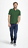 Рубашка поло мужская с контрастной отделкой PRACTICE 270, зеленый/белый с логотипом в Белгороде заказать по выгодной цене в кибермаркете AvroraStore