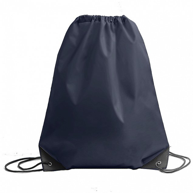 Рюкзак мешок с укреплёнными уголками BY DAY, темно-синий, 35*41 см, полиэстер 210D с логотипом в Белгороде заказать по выгодной цене в кибермаркете AvroraStore