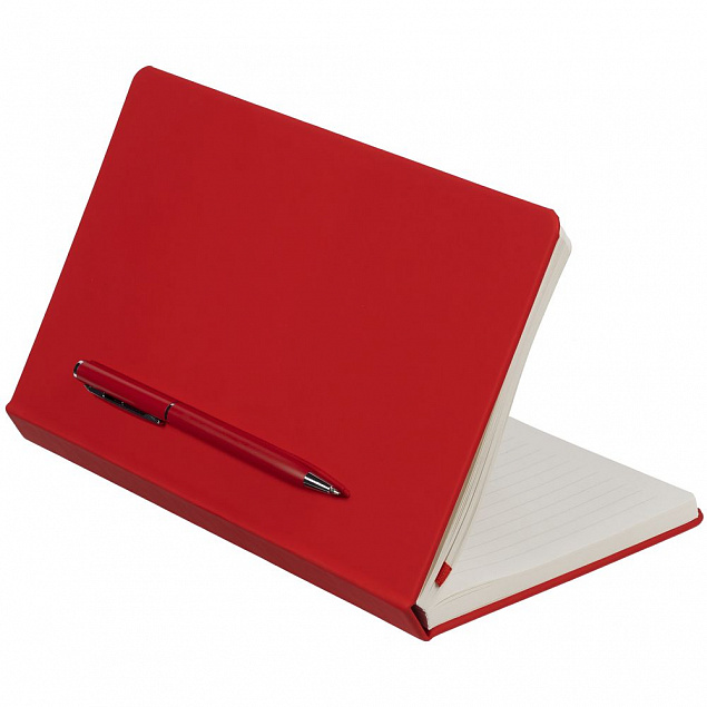 Ежедневник Magnet Shall с ручкой, красный с логотипом в Белгороде заказать по выгодной цене в кибермаркете AvroraStore