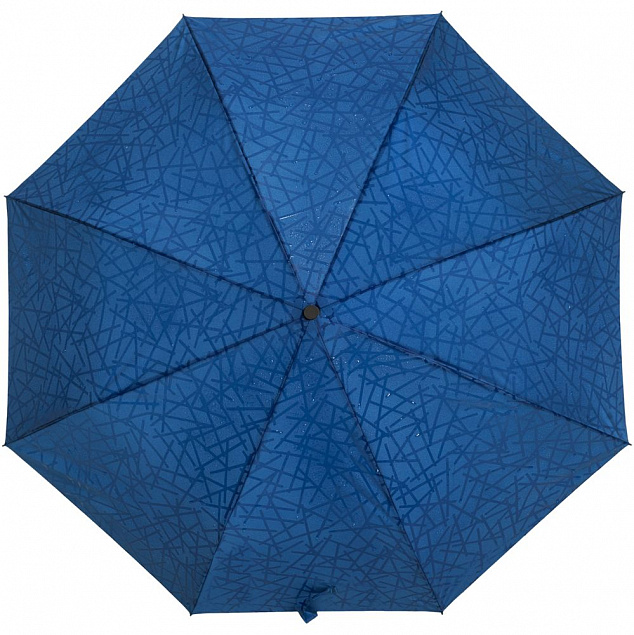 Складной зонт Magic с проявляющимся рисунком, синий с логотипом в Белгороде заказать по выгодной цене в кибермаркете AvroraStore