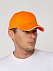 Бейсболка Canopy, оранжевая с белым кантом с логотипом в Белгороде заказать по выгодной цене в кибермаркете AvroraStore