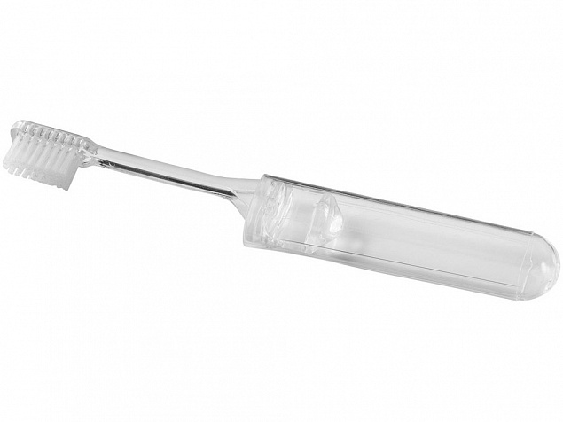 Зубная щетка Trott дорожная, прозрачный с логотипом в Белгороде заказать по выгодной цене в кибермаркете AvroraStore