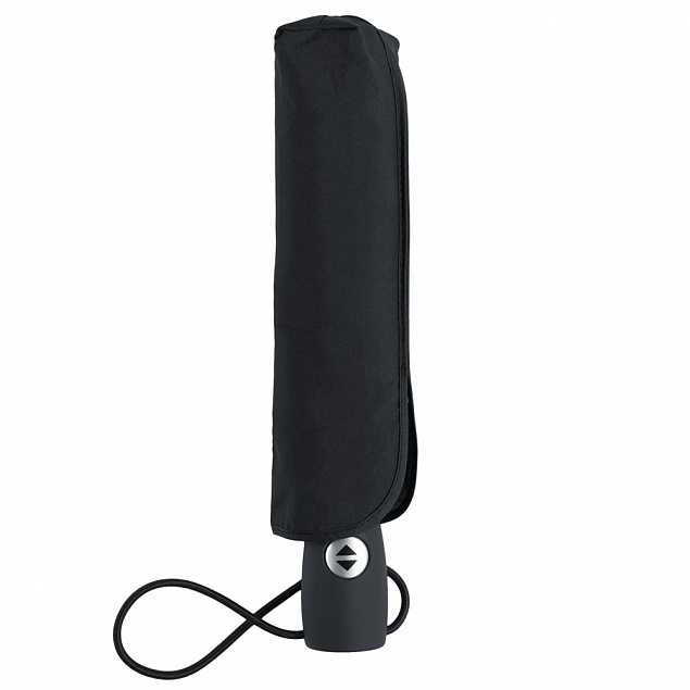 Зонт складной ARE-AOC, черный с логотипом в Белгороде заказать по выгодной цене в кибермаркете AvroraStore