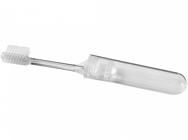 Зубная щетка Trott дорожная, прозрачный с логотипом в Белгороде заказать по выгодной цене в кибермаркете AvroraStore