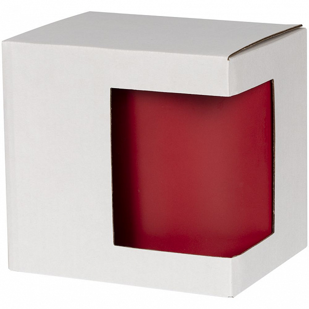 Коробка для кружки с окном Cupcase, белая с логотипом в Белгороде заказать по выгодной цене в кибермаркете AvroraStore